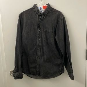Banana Republic Slim Fit Black Denim Button Down